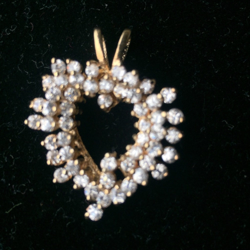 Sterling silver 925 gold plated pendant with CZ